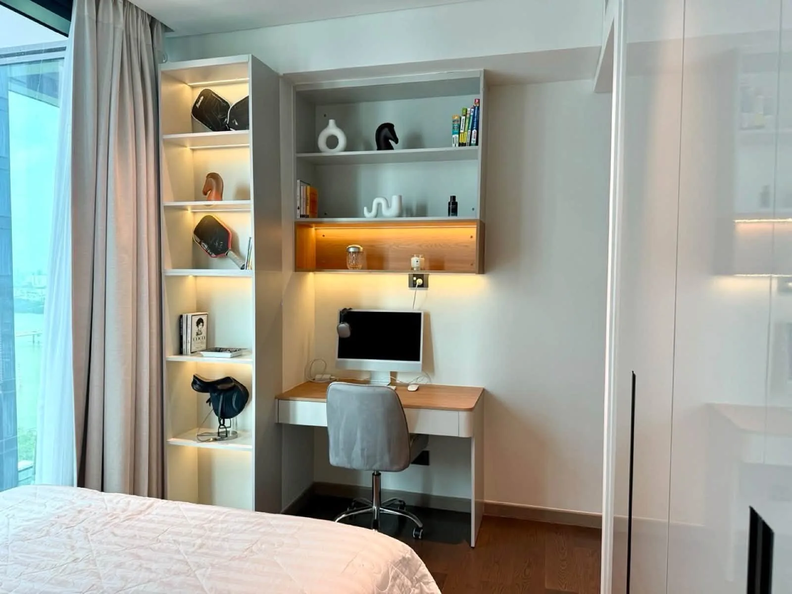 Grand Marina 3BR With River-View Balcony and Bedroom Workspaces
