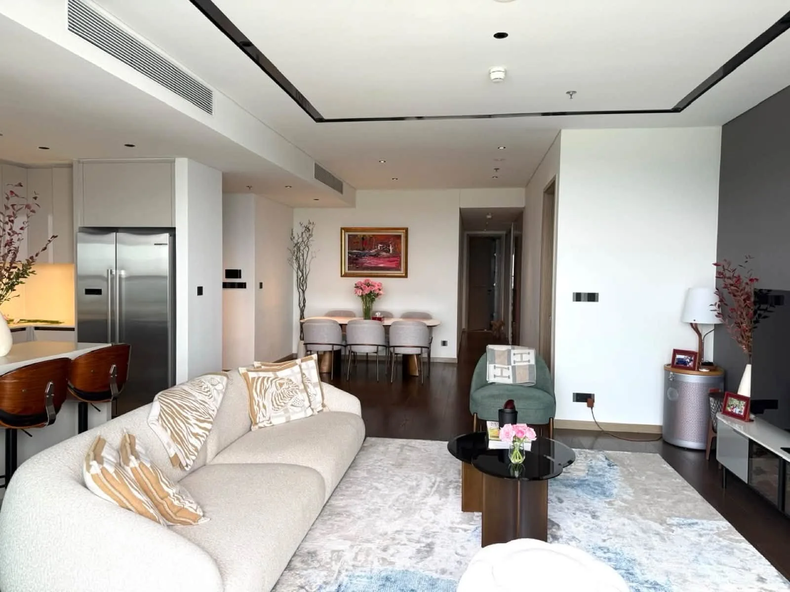 Grand Marina 3BR With River-View Balcony and Bedroom Workspaces