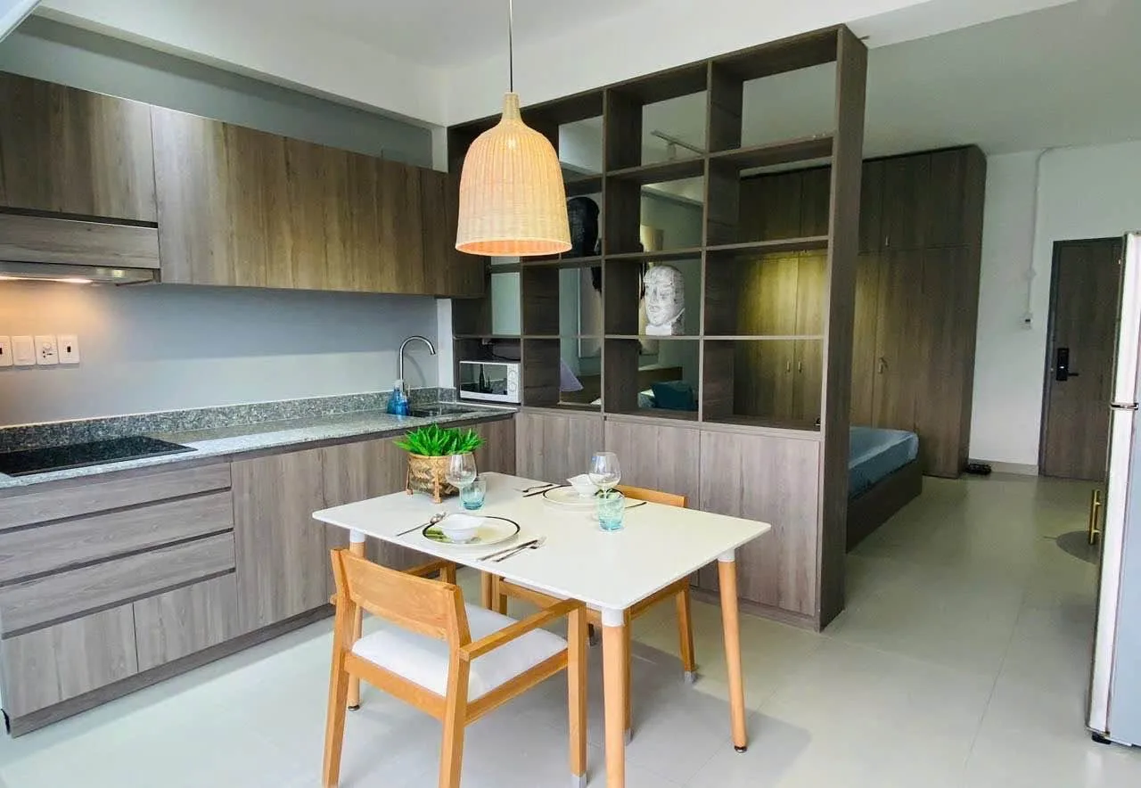 Studio Serviced Apartment with Private Terrace Garden for Rent on Khanh Hoi | 65 sqm