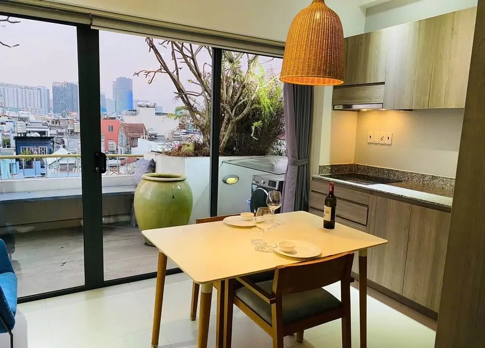 Studio Serviced Apartment with Private Terrace Garden for Rent on Khanh Hoi | 65 sqm