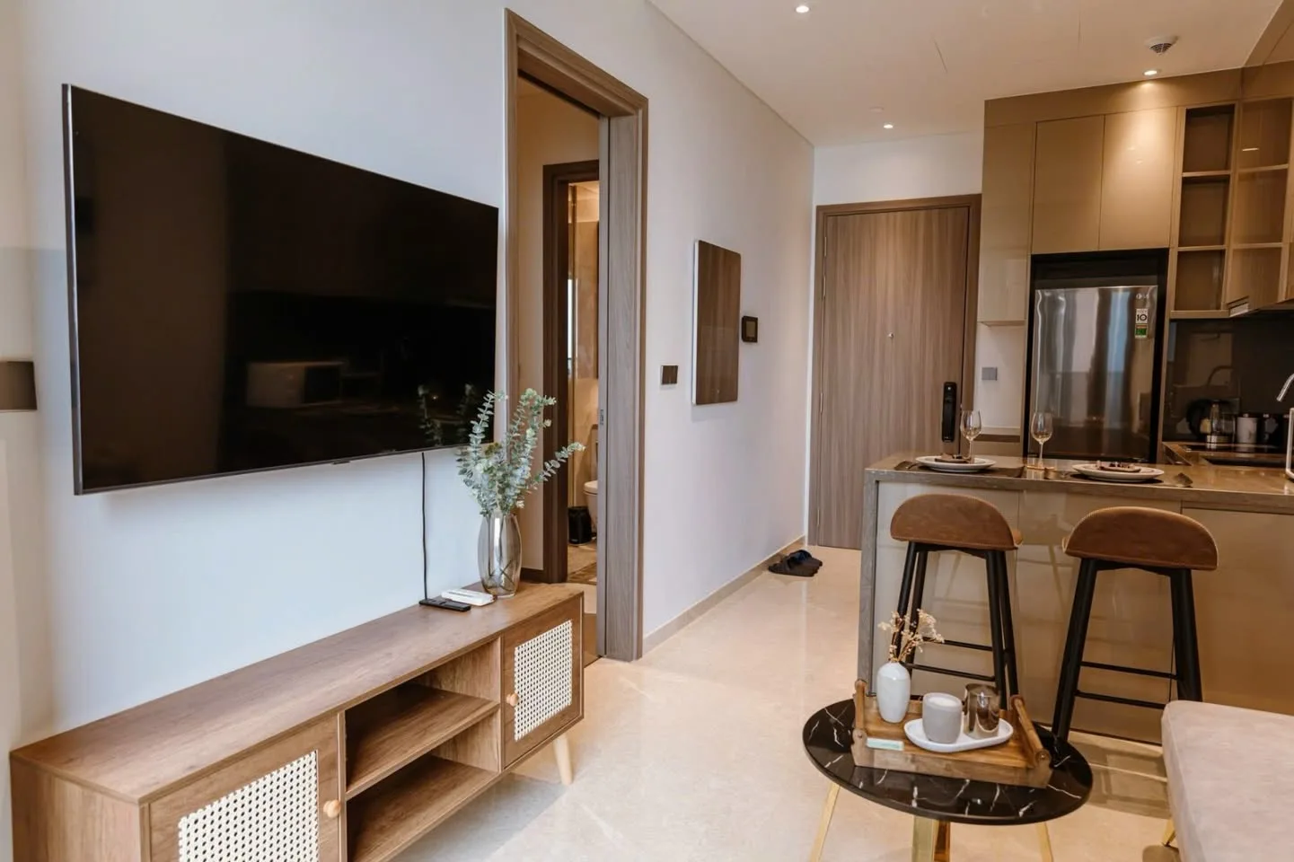 The Marq 1BR With Balcony and Warm Neutral Interiors