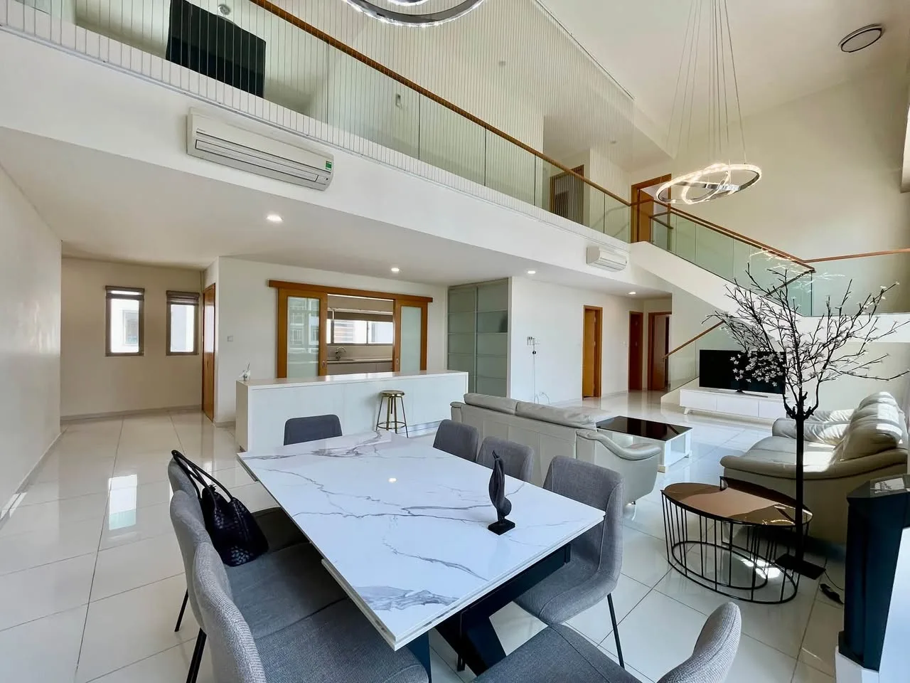 The Vista An Phu 5BR Duplex Penthouse With Double-Height Living